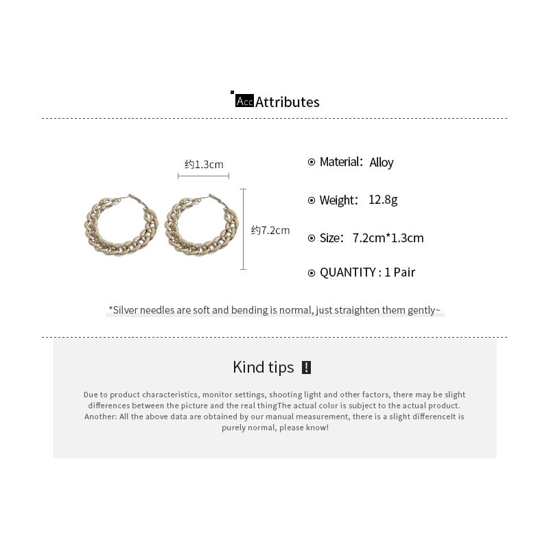 Chained Hoop Earring