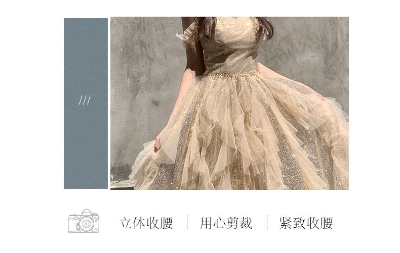 Rhinestone Gown A-Line Plain Evening