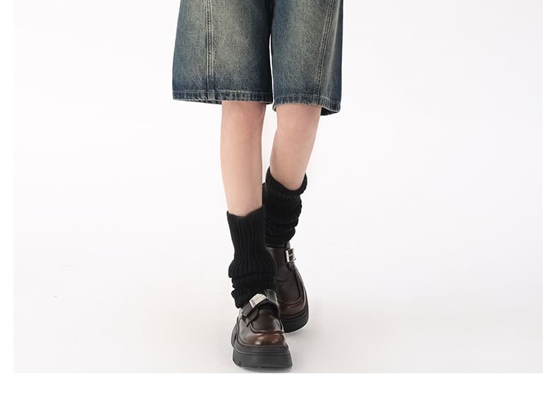 Mid Rise Washed Shorts Denim