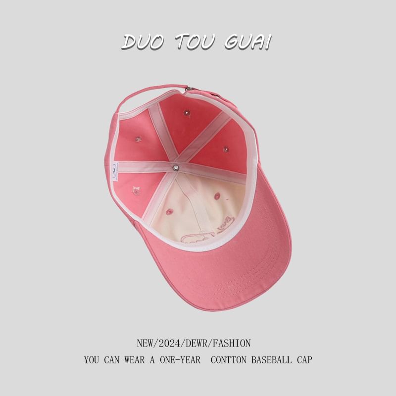 Cap Baseball Embroidered Tone Two Lettering