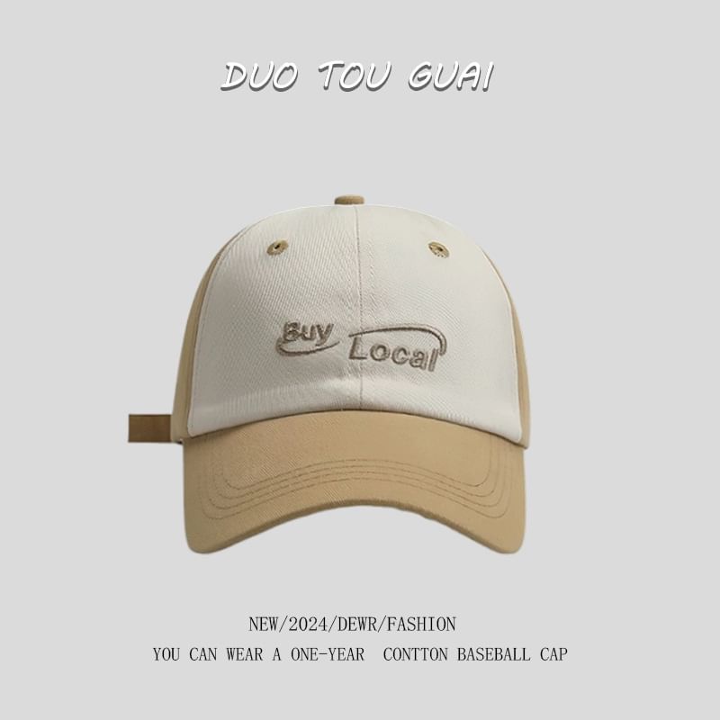 Cap Baseball Embroidered Tone Two Lettering