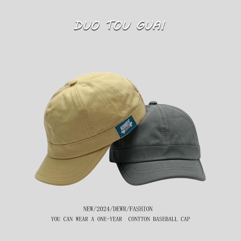 Short Brim Baseball Cap Applique