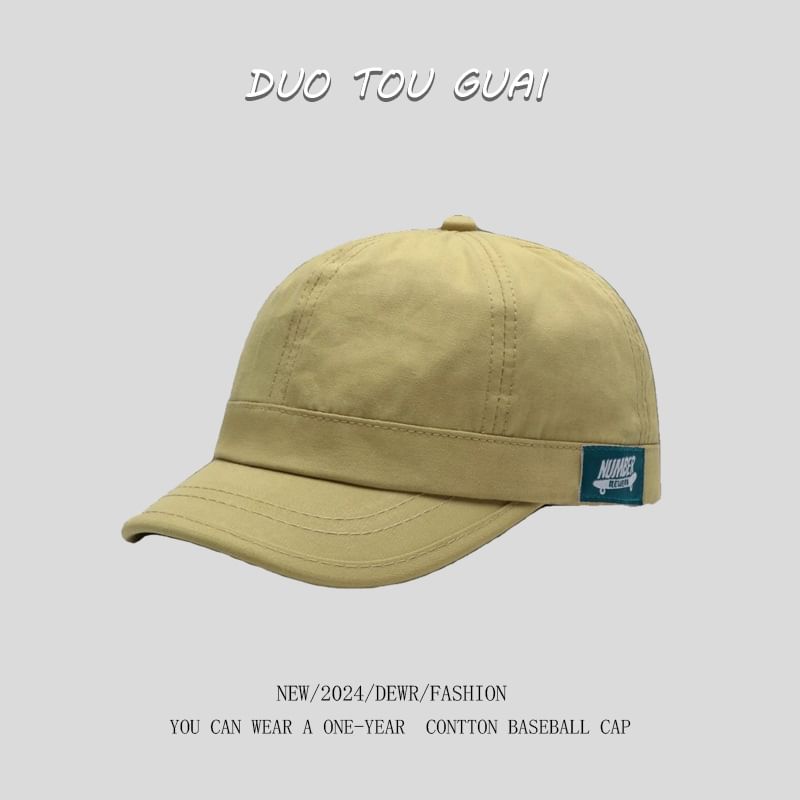 Short Brim Baseball Cap Applique