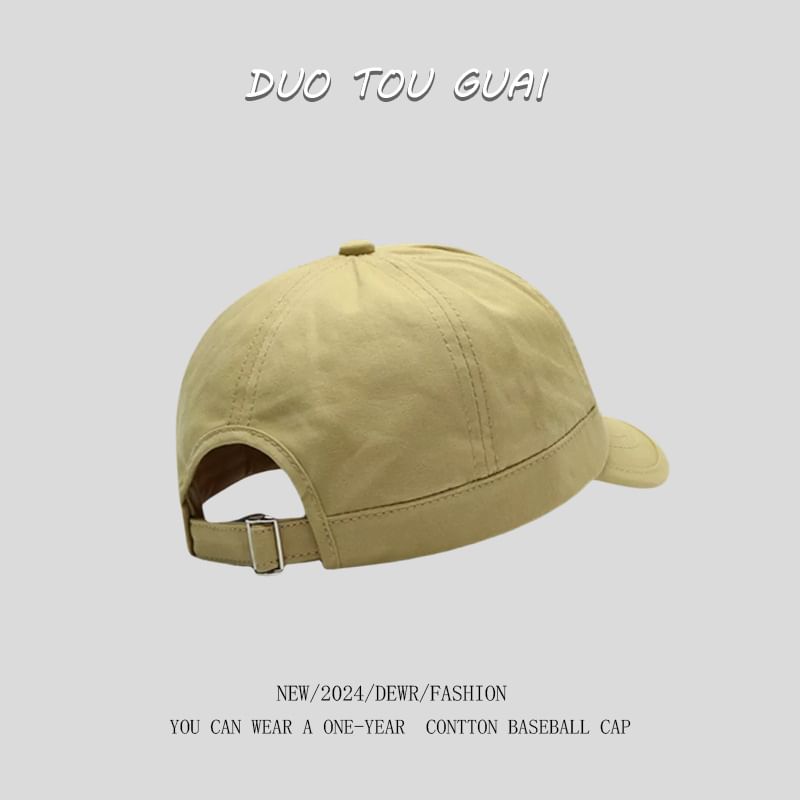 Short Brim Baseball Cap Applique