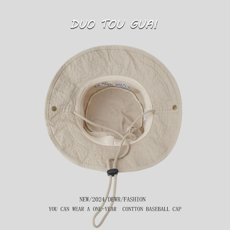 Embroidered Bucket Cartoon Hat