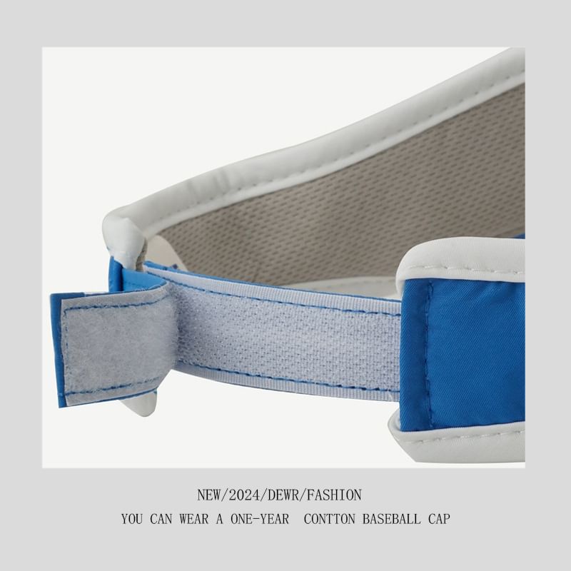 Trim Lettering Embroidered Sun Visor Contrast