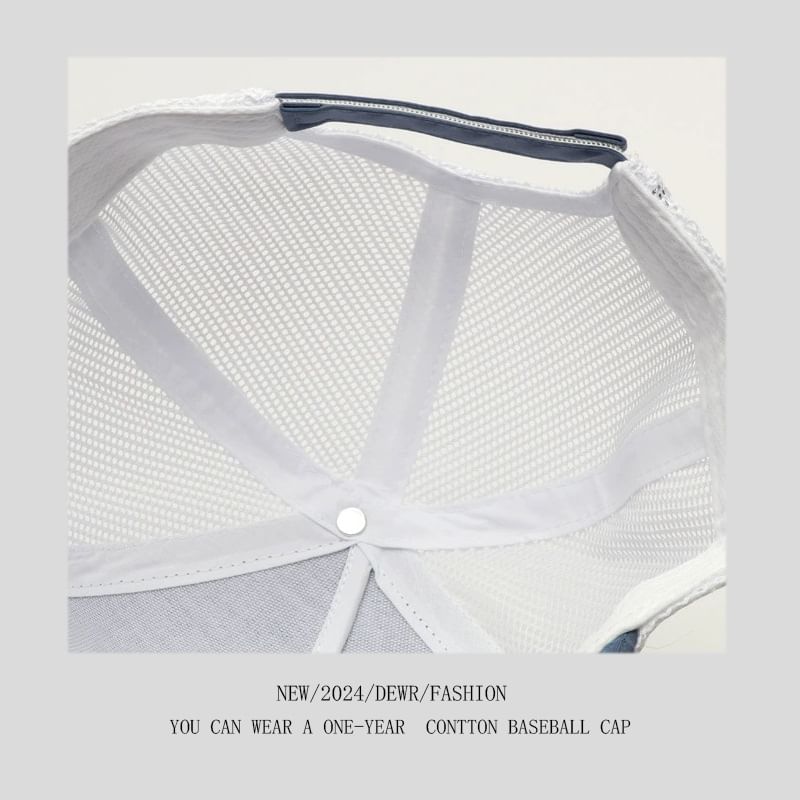 Embroidered Cap Bone Fish Trucker