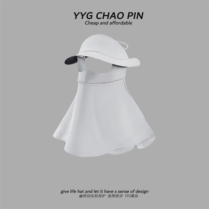 Face with Protection Flap Plain Neck Sun Cover