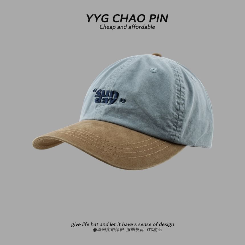 Lettering Tone Baseball Two Cap Embroidered