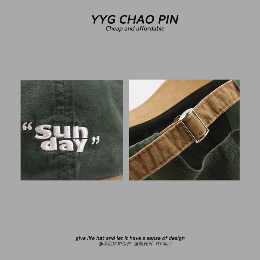 Lettering Tone Baseball Two Cap Embroidered