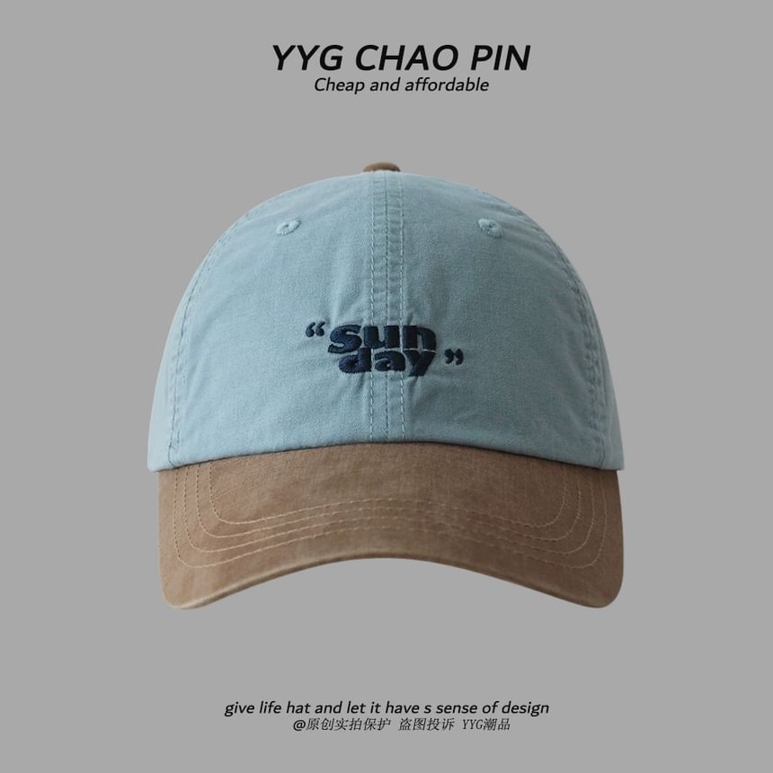 Lettering Tone Baseball Two Cap Embroidered