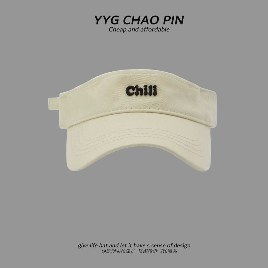 Visor Embroidered Sun Lettering