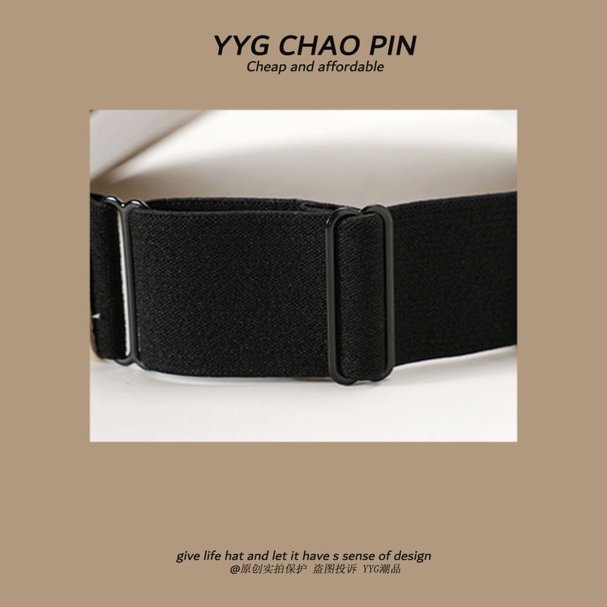 Lettering Embroidered Visor Sun