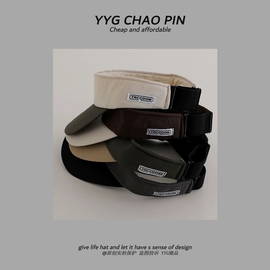 Lettering Tone Visor Two Sun Embroidered