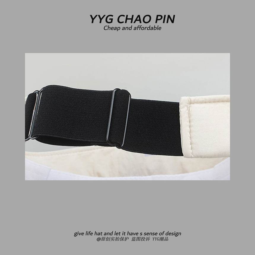 Lettering Tone Visor Two Sun Embroidered