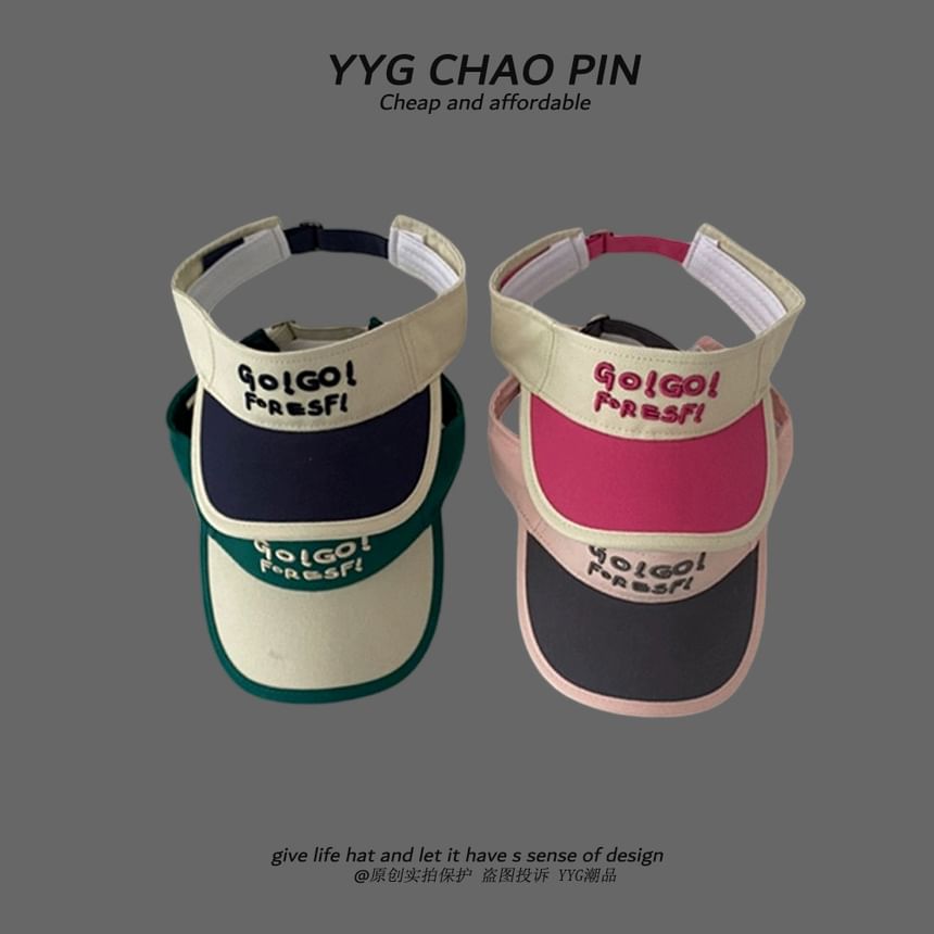 Visor Lettering Two Sun Embroidered Tone