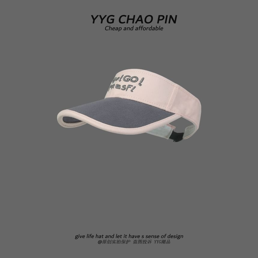 Visor Lettering Two Sun Embroidered Tone