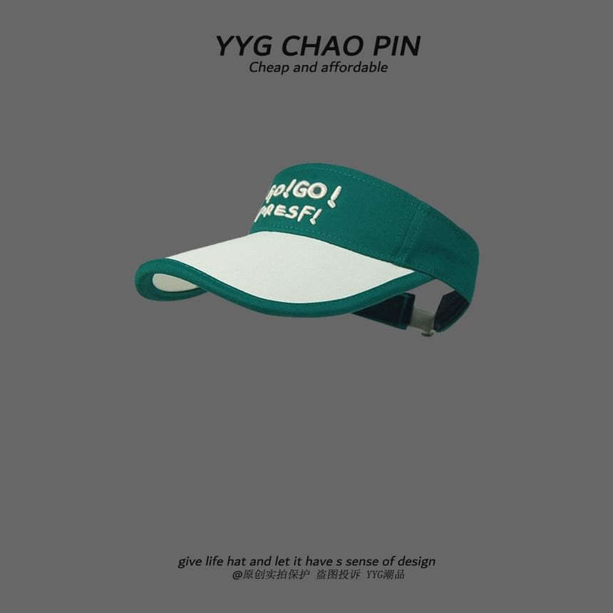 Visor Lettering Two Sun Embroidered Tone