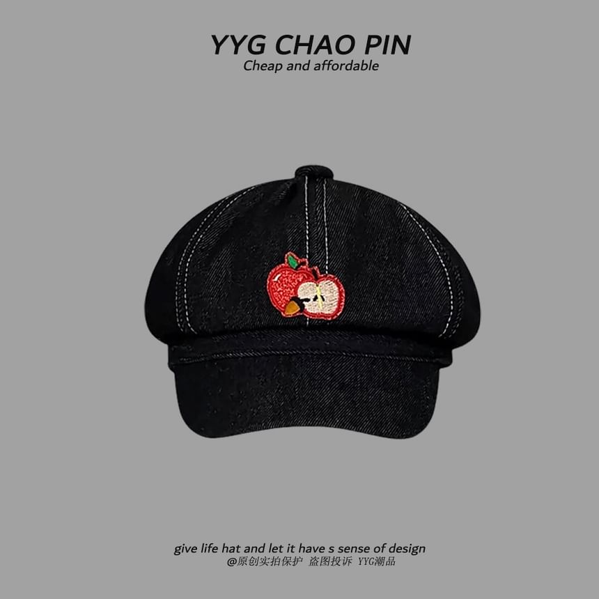 Cap Apple Embroidered Newsboy