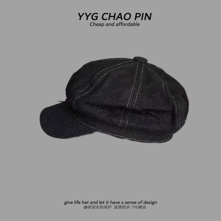 Cap Apple Embroidered Newsboy