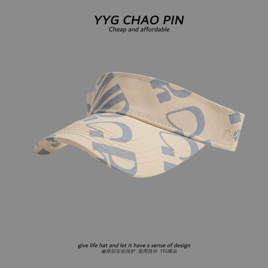 Lettering Sun Visor Print