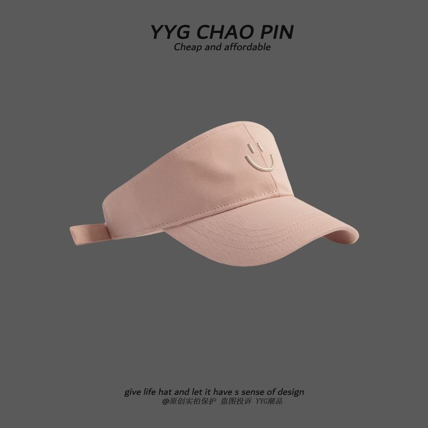 Face Smiley Visor Sun Embroidered