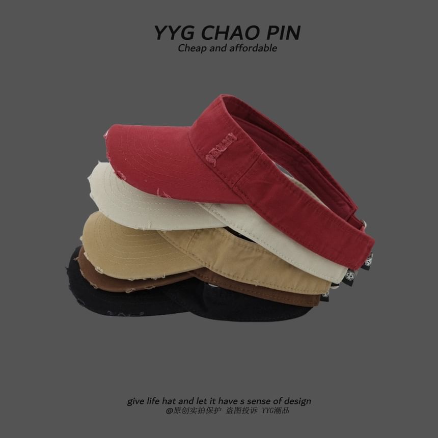 Plain Distressed Visor Sun