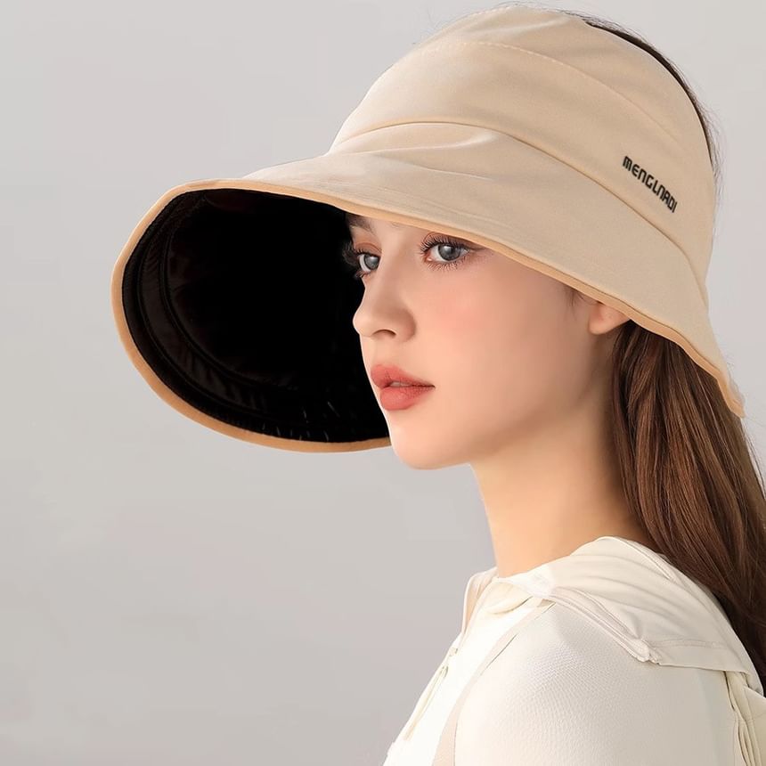 Top Sun Open Embroidered Lettering Hat