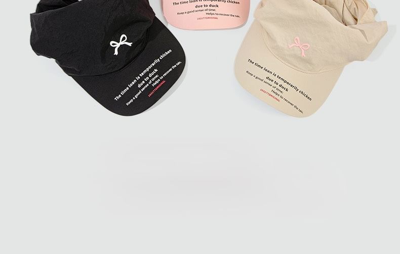 Bow Embroidered Dry Quick Cap
