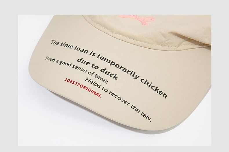 Bow Embroidered Dry Quick Cap