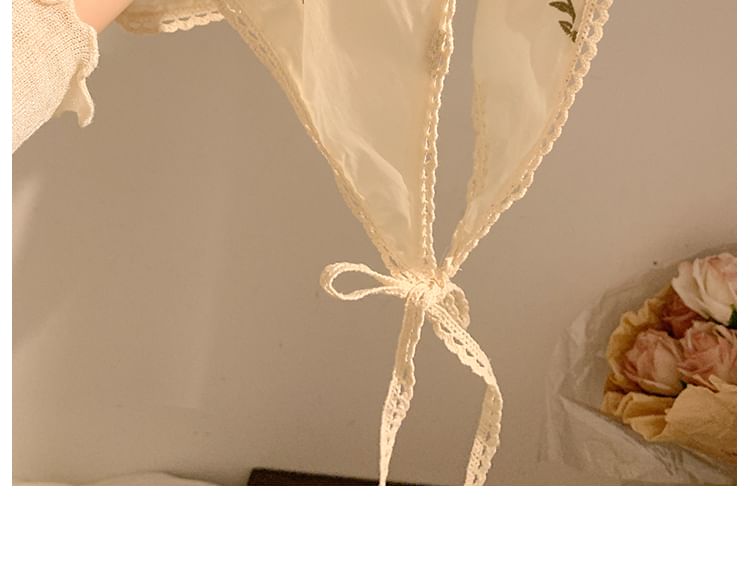 Embroidered (Various Floral Scrunchie Bandana / Designs)