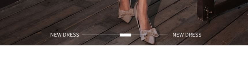 Mesh Gown Dress Floral A-Line Short-Sleeve / Evening