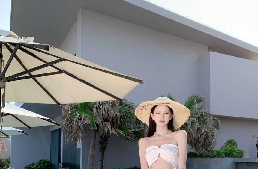 Cutout Tube Slit Maxi Dress A-Line Plain