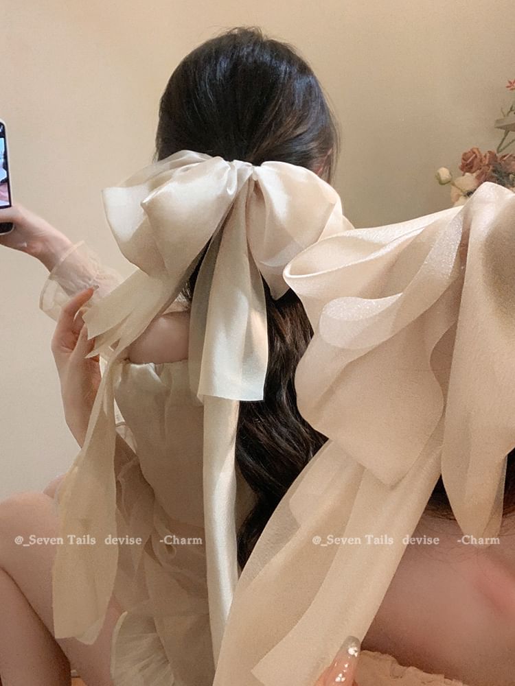 Bow Hair Fabric Clip