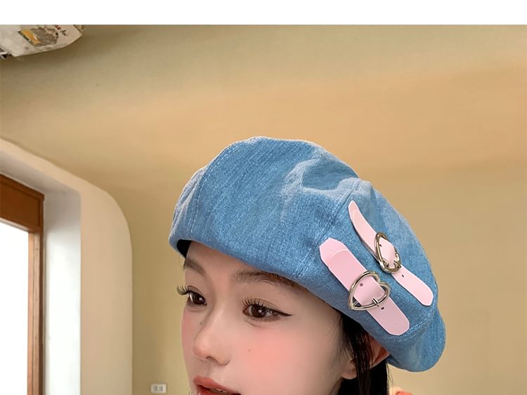 Beret Buckled Denim