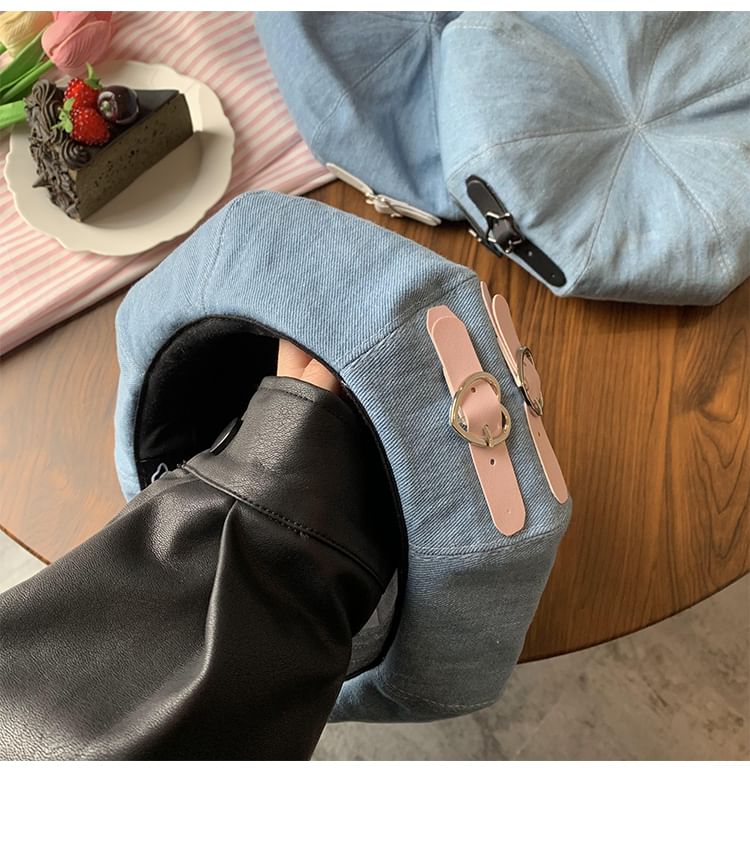 Beret Buckled Denim