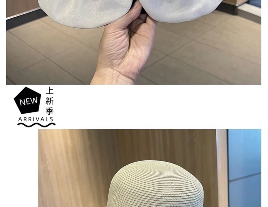 Hat Sun Bow Straw