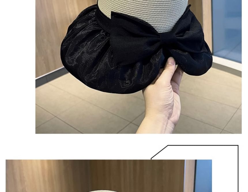 Hat Sun Bow Straw