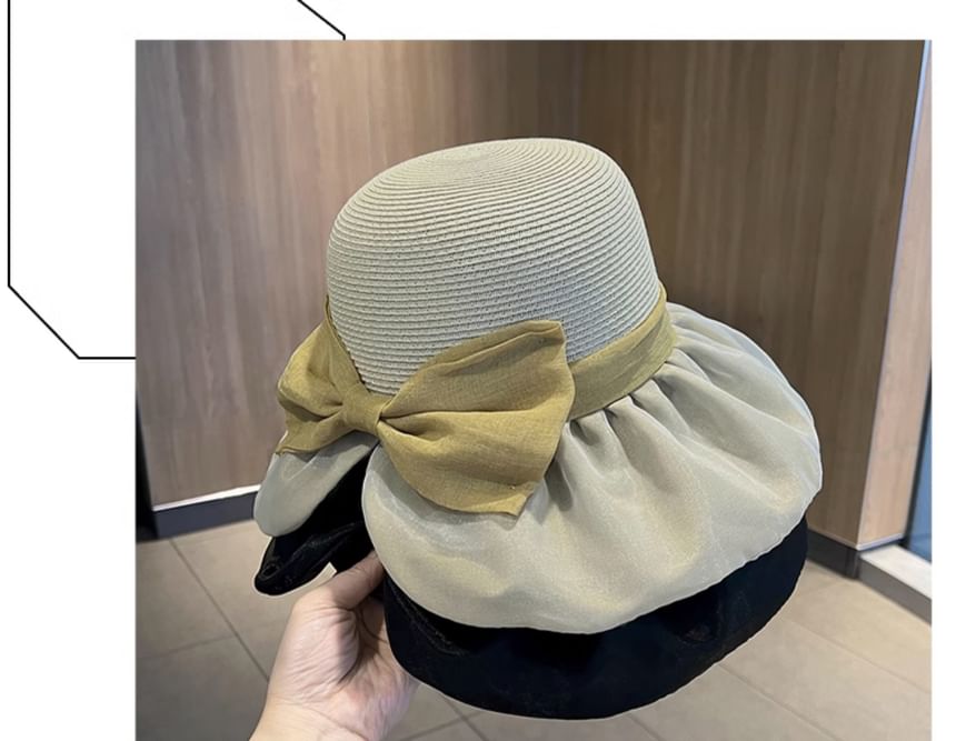Hat Sun Bow Straw