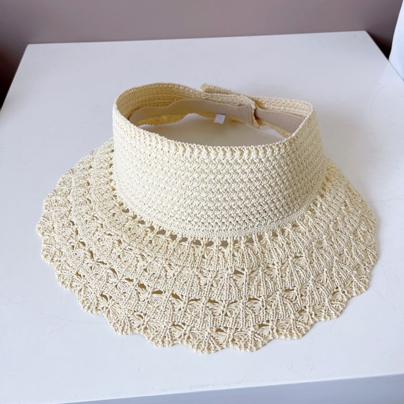 Visor Plain Sun Knit