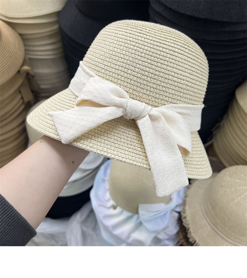 Hat Bow Sun Straw