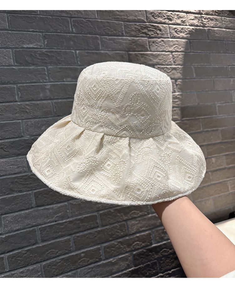 Bucket Hat Embroidered Pattern
