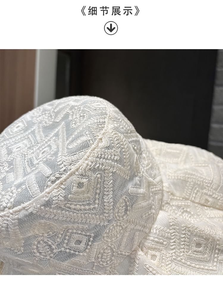 Bucket Hat Embroidered Pattern