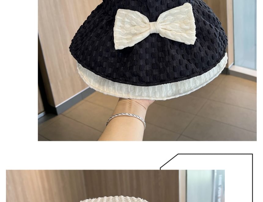 Bucket Jacquard Bow Hat