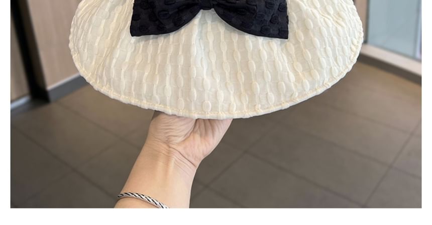 Bucket Jacquard Bow Hat