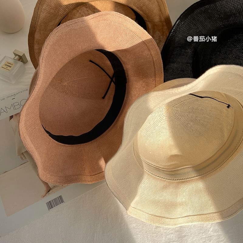 Hat Bucket Bow Plain