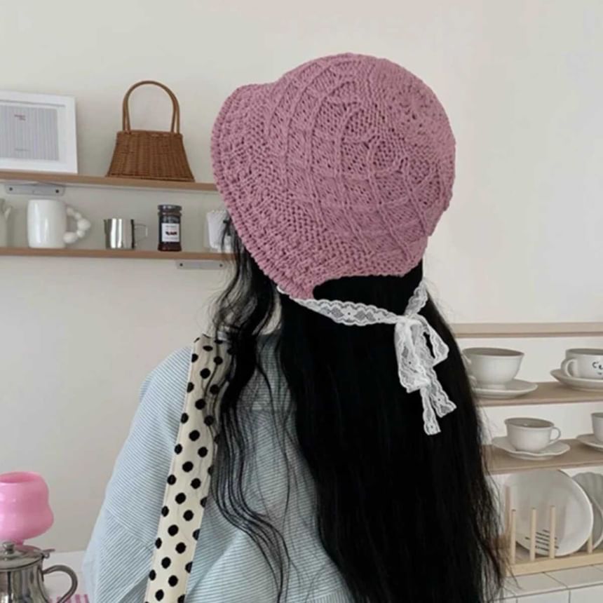 Knit Plain Hat Bucket