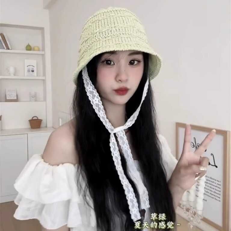 Knit Plain Hat Bucket