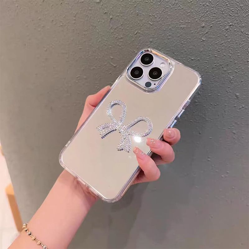 Mirrored Pearl Case Phone Faux