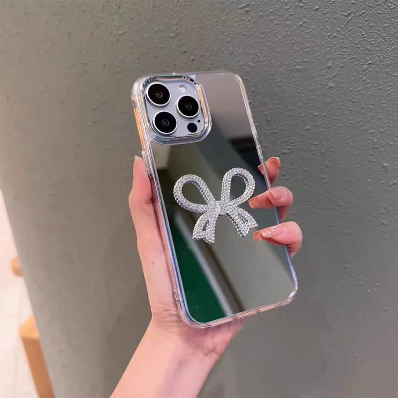 Mirrored Pearl Case Phone Faux